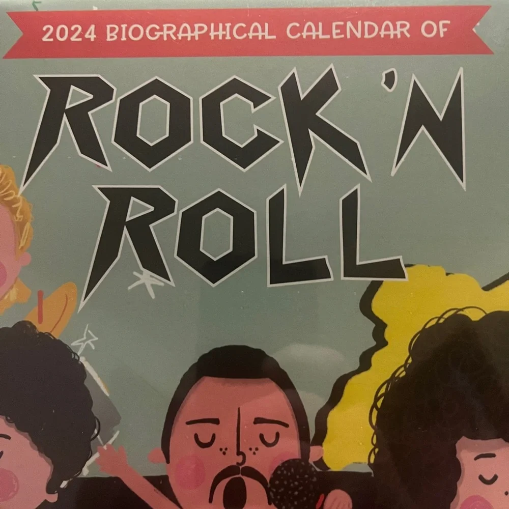 Rock’N Roll 2024 Biographical Wall Calendar. New